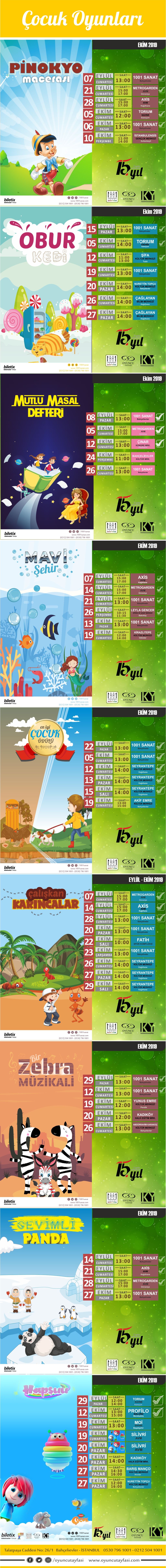 Oyuncu Tayfası Eylül - Ekim Çocuk Oyunu Programı
